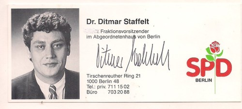 Autogramm ditmar staffelt mdah - autogramm,