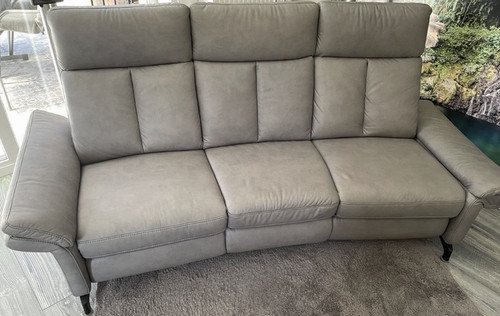 Sitzer ledersofa grau - 3-sitzer,