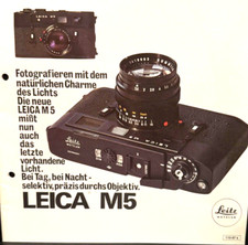 #A0431-Leica M5  Prospekt, Infoblatt, Anleitung, Broschüre -22 Seiten