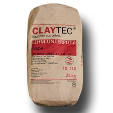 CLAYTEC Lehm-Unterputz mit Stroh Trocken Lehmputzmörtel Handputz Mauerwerk 25 kg