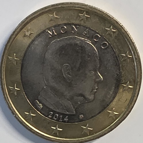 Monaco euro umlaufmünze - monaco, 1-euro-umlaufmünze