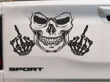Aufkleber Glas Lack Auto Heckscheibe CAR Style Tattoo Totenkopf Fuck Off  163