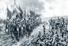 Dragoner Regiment Bayreuth XL Kunstdruck 1910 Friedrich der Große Hohenfriedberg