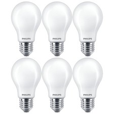 6 x Philips LED A60 Birne 7W = 60W E27 opal matt 806lm warmweiß 2700K DIMMBAR