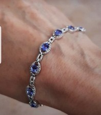 tansanit armband silber