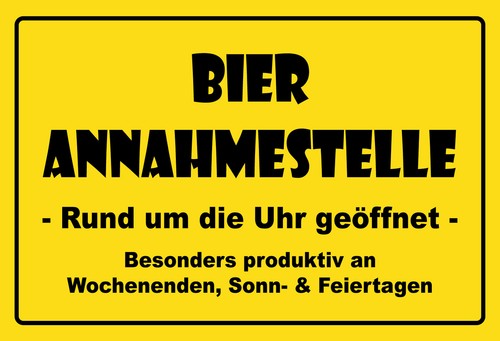 Blechschild 20x30 bier - blechschild,