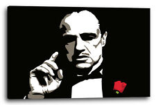 Lein-Wand-Bild: Filmplakat Der Pate Don Vito Corleone Marlon Brando nachgezeichn