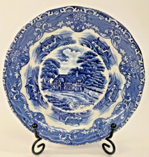 Grindley Unterteller Untertasse 14 cm English Country Inns Blue Farmhausstil 