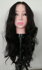 LANGE LACE FRONT PERÜCKE MIT SANFTEN WELLEN - SCHWARZ   NEU