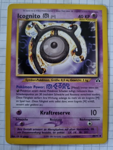 Pokémonkarte icognito - pokémonkarte,