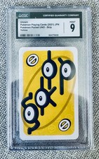 Unown Skip Yellow Pokémon Pocket UNO Playing Cards 2021 Japanese CGC 9
