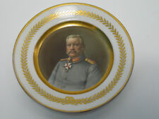 Patriotischer Teller  Paul von Hindenburg   Generalfeldmarschall vergoldet 