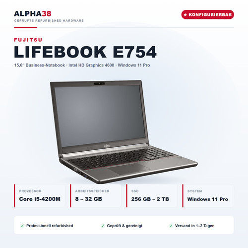 Fujitsu lifebook e754 business - fujitsu,