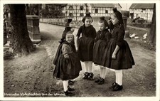 Ak Hessische Volkstrachten