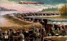 AK ERSTER WELTKRIEG IM SCHÜTZENGRABEN VILLA FUCHSBAU COL. 1914-1918