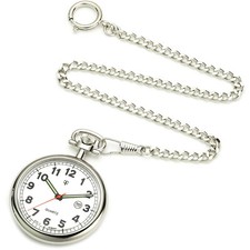  MTS Taschenuhr Edelstahl mit