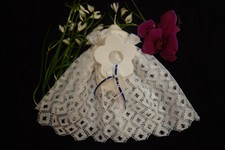 Kerzenschmuck Tropfschutz Kommunion Taufe weiß 3,5-5cm