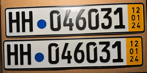 Nummernschild deutschland - 2x,