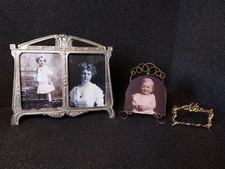 3 schöne alte verschiedene, verzierte Fotorahmen.