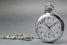 [Wie besehen] Longines Taschenuhr kleine Sekunde 46 mm weißes Zifferblatt Han...