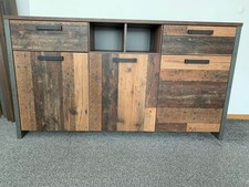 Sideboard CLIF 3 Türen 2 Schubladen Optik: Old Wood Vintage von Forte