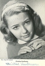 CHRISTINE KAUFMANN Original Autogramm signierte WS Postkarte 60er Jahre jung