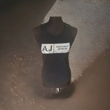 Damen Shirt TOP  Schwarz mit Logo „Armani Jeans“ Swarovski Steine ,  Größe 34/36