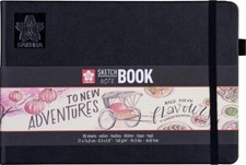 SAKURA Skizzenbuch/Notizbuch 210 x 148mm schwarz/cremeweiß 80 Blatt