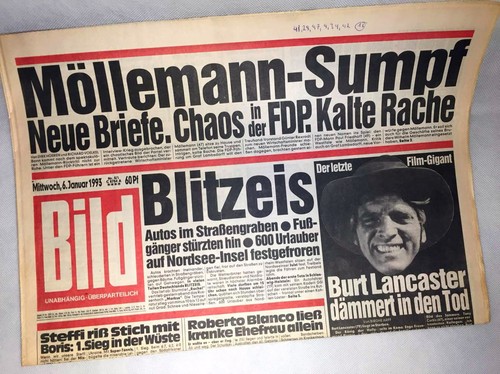 Bildzeitung vom 1993 - bildzeitung, 06.01.1993