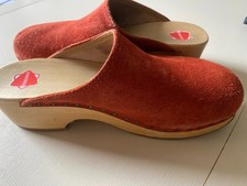 Berkemann Vintage Velour Holzclogs mit geteilter Sohle Gr. 42