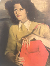 Klaus Richter Ölgemälde Frauenportrait 1946