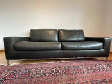 Schwarze premium Ledersofas