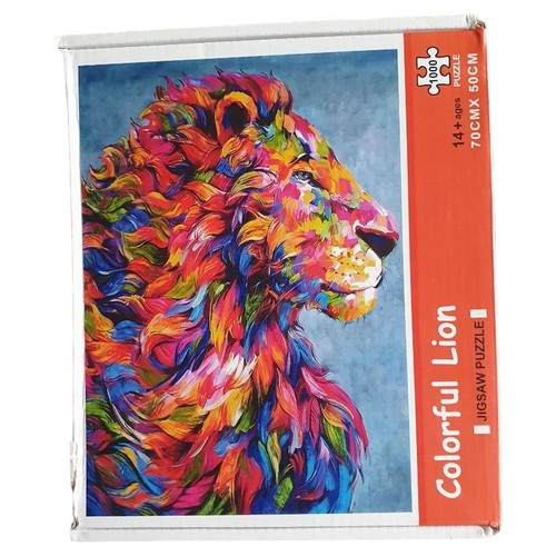 Colorful lion puzzle 1000 - colorful,