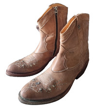 SANCHO Damen Stiefeletten TR9021 HO638 Point 09-1C Smoky Echtleder Gr. 38  / 39