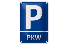 mrdeco Metall Schild 12x18cm gewölbt Parken PLW Parkplatz Schild