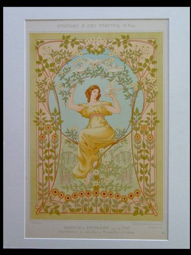 Sommer frau art nouveau - art,