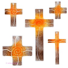 Kreuz aus Glas Wandkreuz