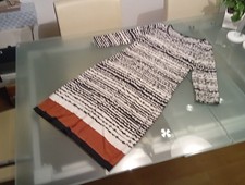 Anna Dress Affair  Kleid  Gr. S braun Weiss Schwarz Gestreift Neu