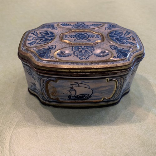 Alte blechdose delft - blechdose,