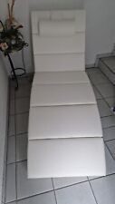 Relaxliege Relaxsessel Sesseliege Sessel Liege Loungesessel Weiß Kunstleder 