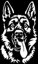 DEUTSCHER SCHÄFERHUND Aufkleber - Autoaufkleber - sticker - Schäferhund Kopf #00