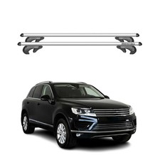 Menabo Dachträger Grundtäger für VW Touareg mk2 2010-2014 Pre-FL 90kg Alu Silber