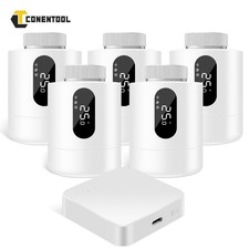 5PC TRVZB ZigBee Thermostatisches Heizkörperventil Smart Home Thermostat Gateway