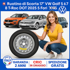 Set Platzsparend Notrad Volkswagen Golf T-Roc 17 " Dot 2025