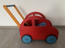 HABA Lauflernwagen Puppenwagen Holz Auto mit Zubehör