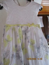 Mädchenkleid weiss mit gelben