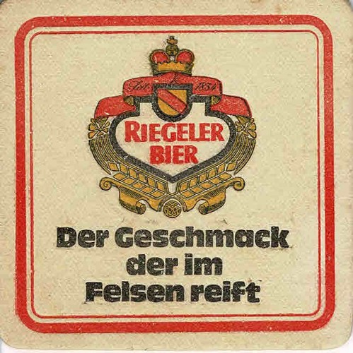 Bierdeckel riegeler bier alt - riegeler,
