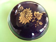 Runde Deckeldose 8 cm Porzellan Lindner Handarbeit Blau Echt Cobalt 87 Jeannette