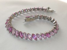 ART-DECO Silber ARMBAND rosa