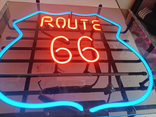 Neon schild route - schild,